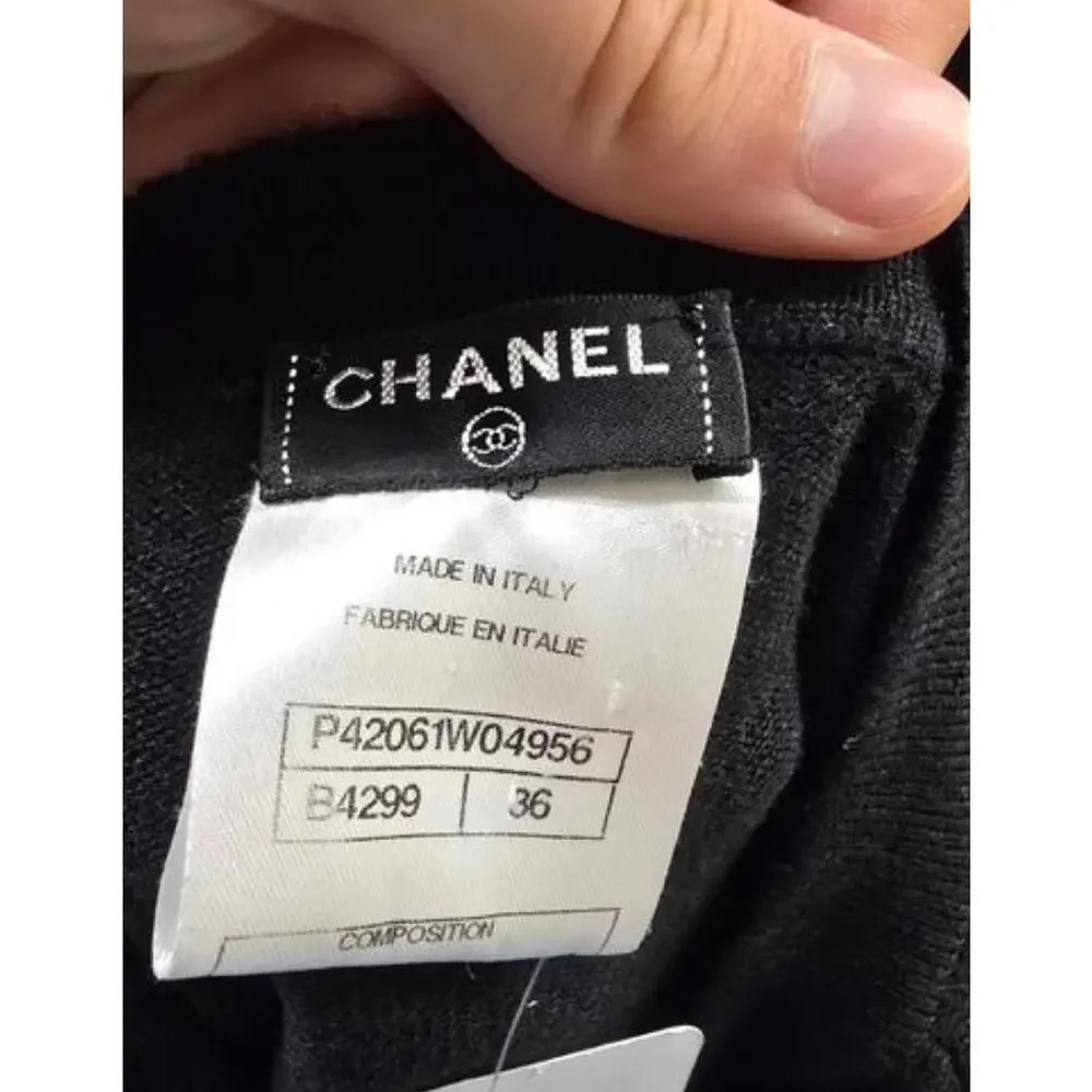 NWOT Chanel Cashmere Dress with Signature Buttons Sz.36